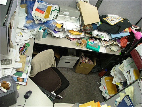 Messy Cubicle Messy Cubicle